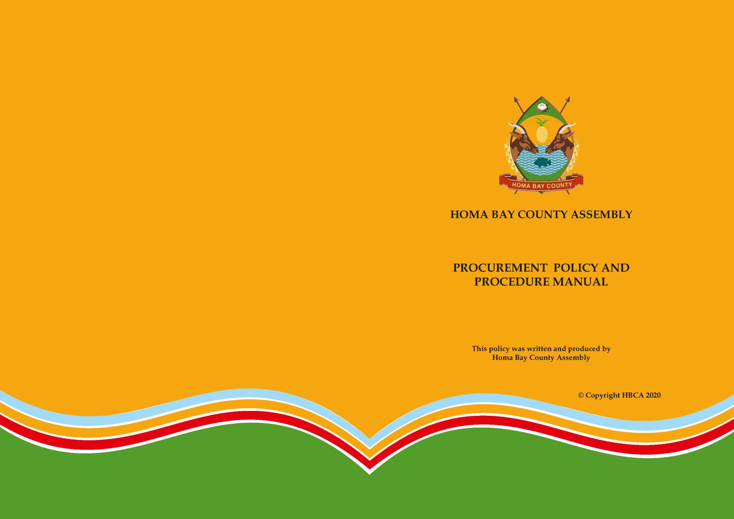 HOMA BAY COUNTY ASSEMBLY: PROCUREMENT POLICY AND PROCEDURE MANUAL